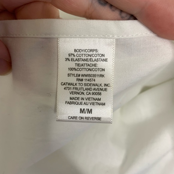 Ro & De white open tie back top - Picture 4 of 8